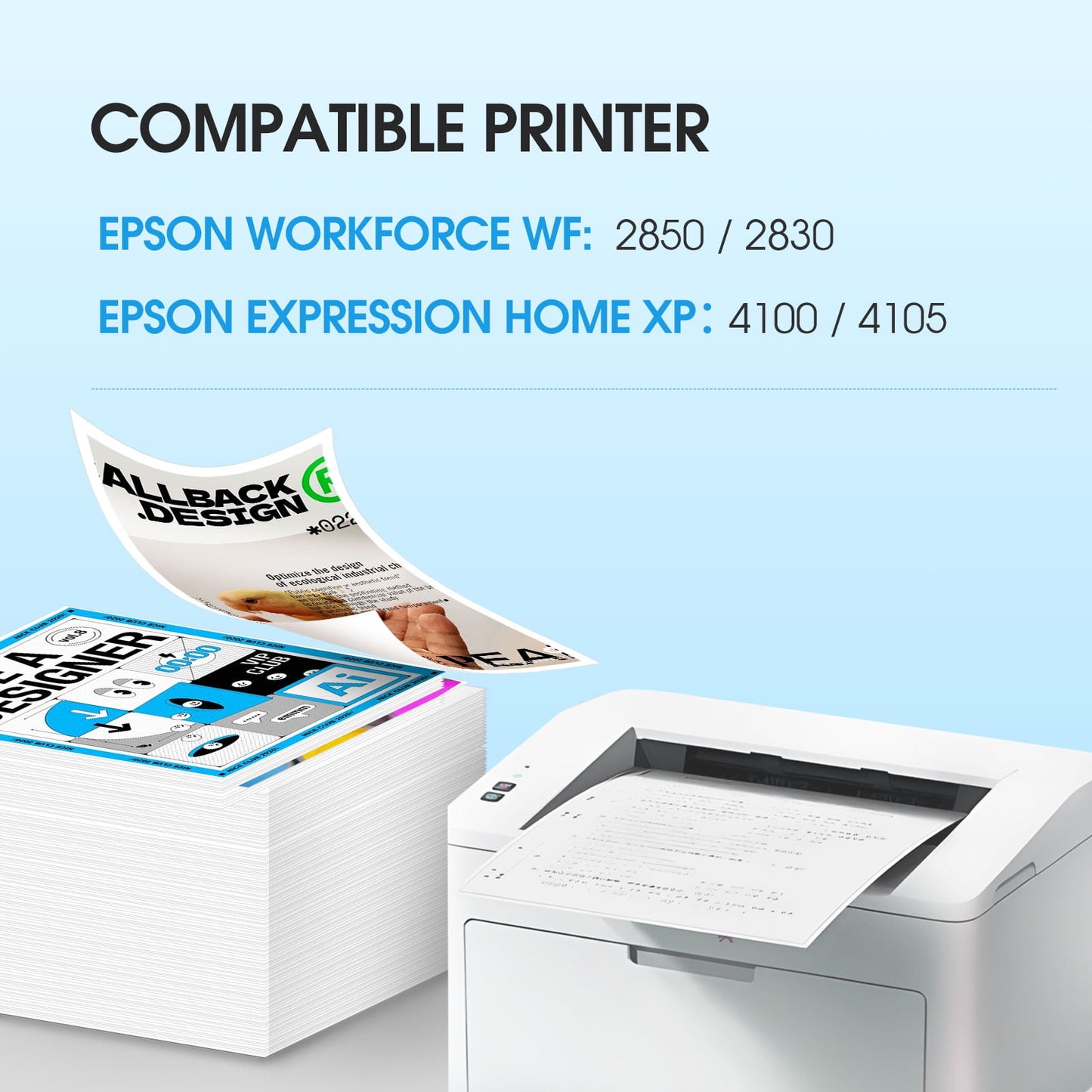 212XL Ink Cartridges for Epson 212XL Printer ink Works with Epson Workforce WF-2850 | WF-2830 || Epson Expression Home XP-4100 | XP-4105 (BK, C, M, Y), 5-Pack
