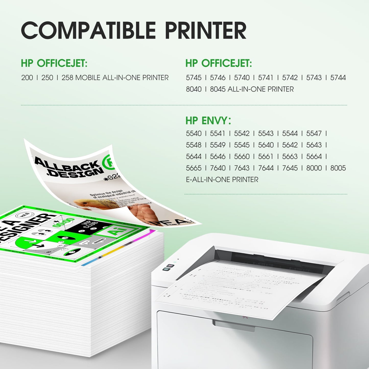 62XL Ink Cartridges for HP 62 62XL Ink Cartridge Work with HP Envy 5540 5640 5660 7640 7645 OfficeJet 5740 5745 8040 Printer (1 Black, 1 Tri-Color, 2-Pack)