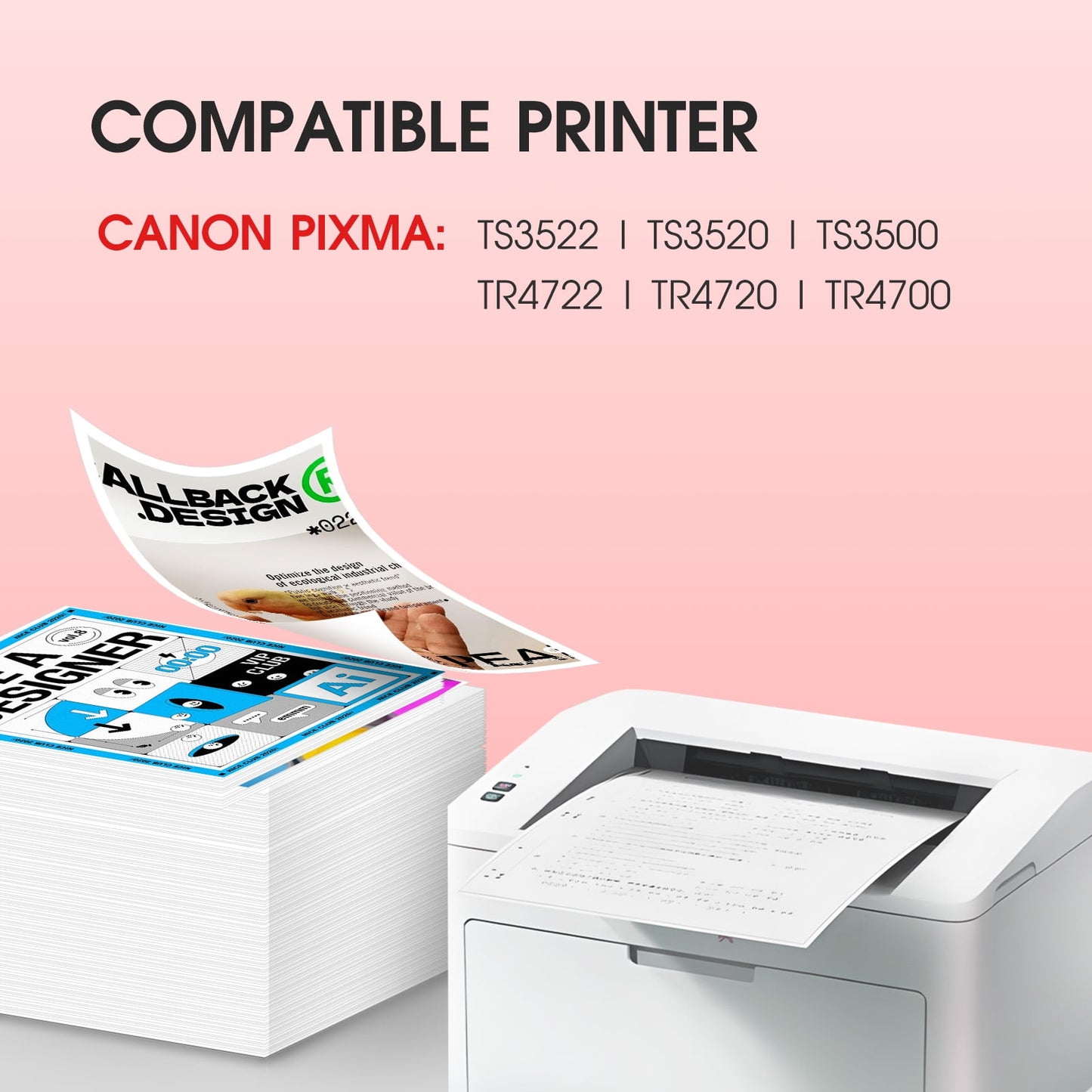 PG-275XL CL-276XL Ink Cartridge Black and Tri-Color 275 275/276 Ink Replacement for Canon TR4720 TS3522 TS3520 Printer - High Yield