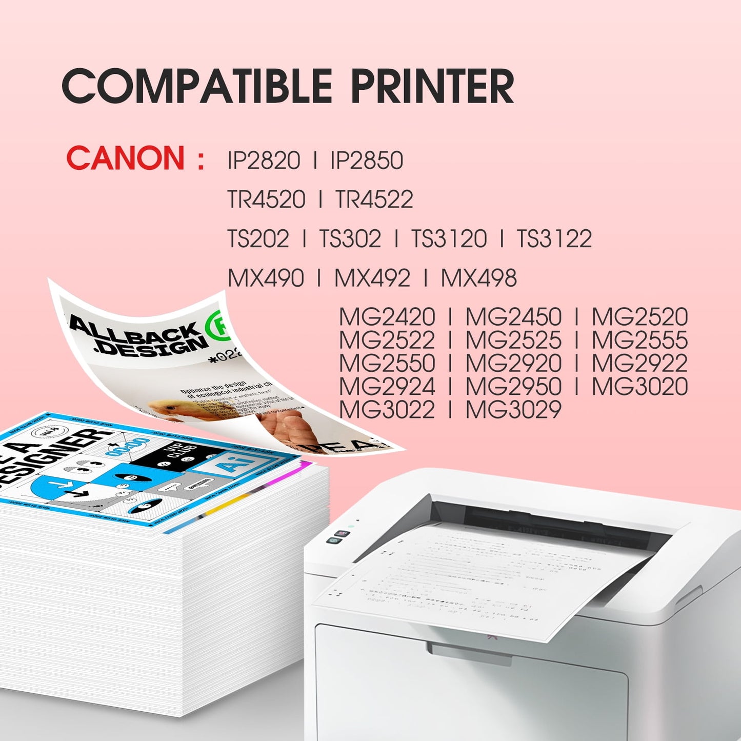 243XL 244XL Ink Cartridges for Canon Ink PG-243 and CL-244 for Canon Pixma TR4520 TR4522 MX492 MX490 TS302 TS202 TS3320 TS3322 MG2520 MG2522 MG2525 Printers (Black, Tri-Color, 2-Pack)