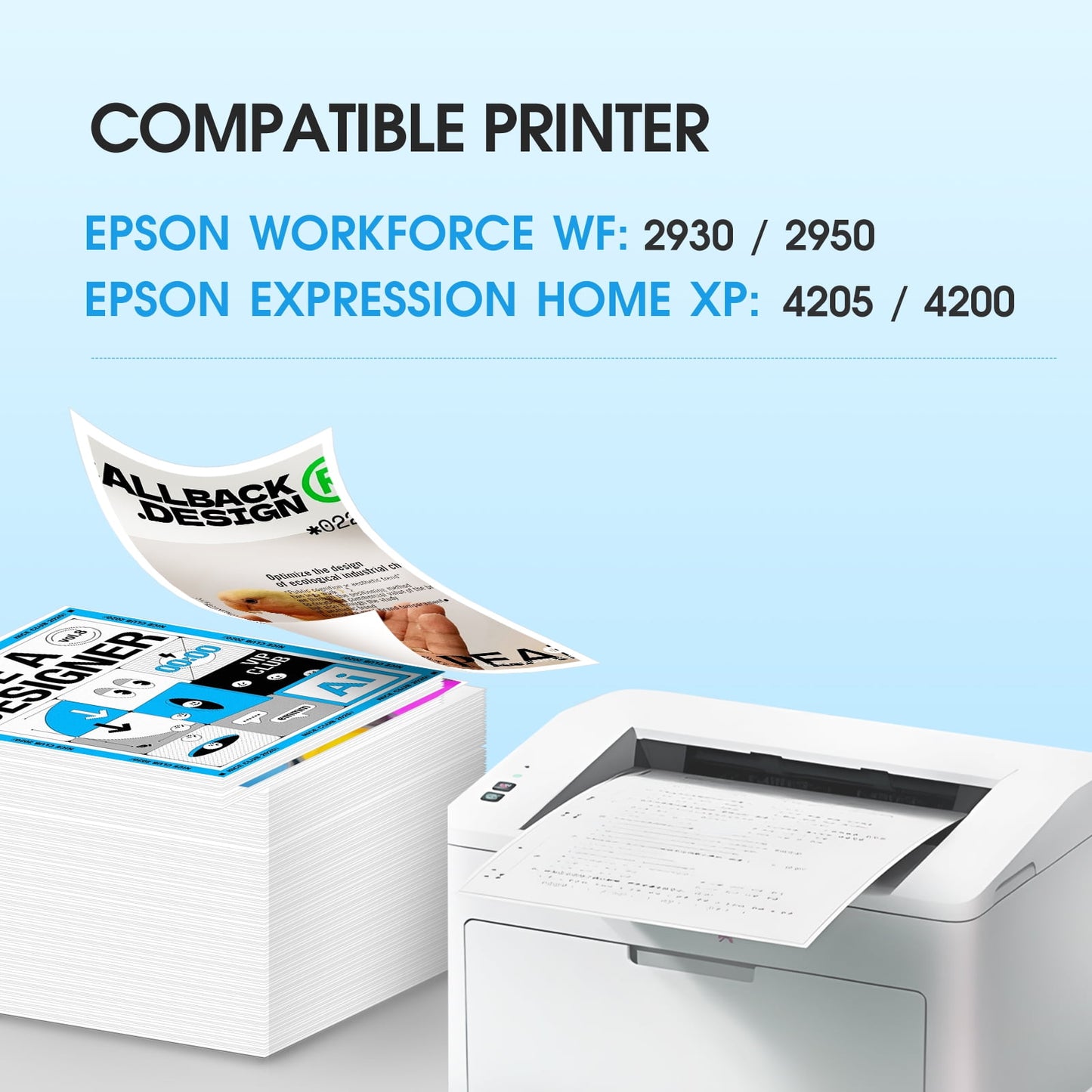 232XL Ink Cartridges for Epson 232XL 232 Ink Cartridges for Epson Workforce WF-2930 WF-2950 Expression XP-4205 XP-4200 Printer (Black,Cyan,Magenta,Yellow4 Pack)