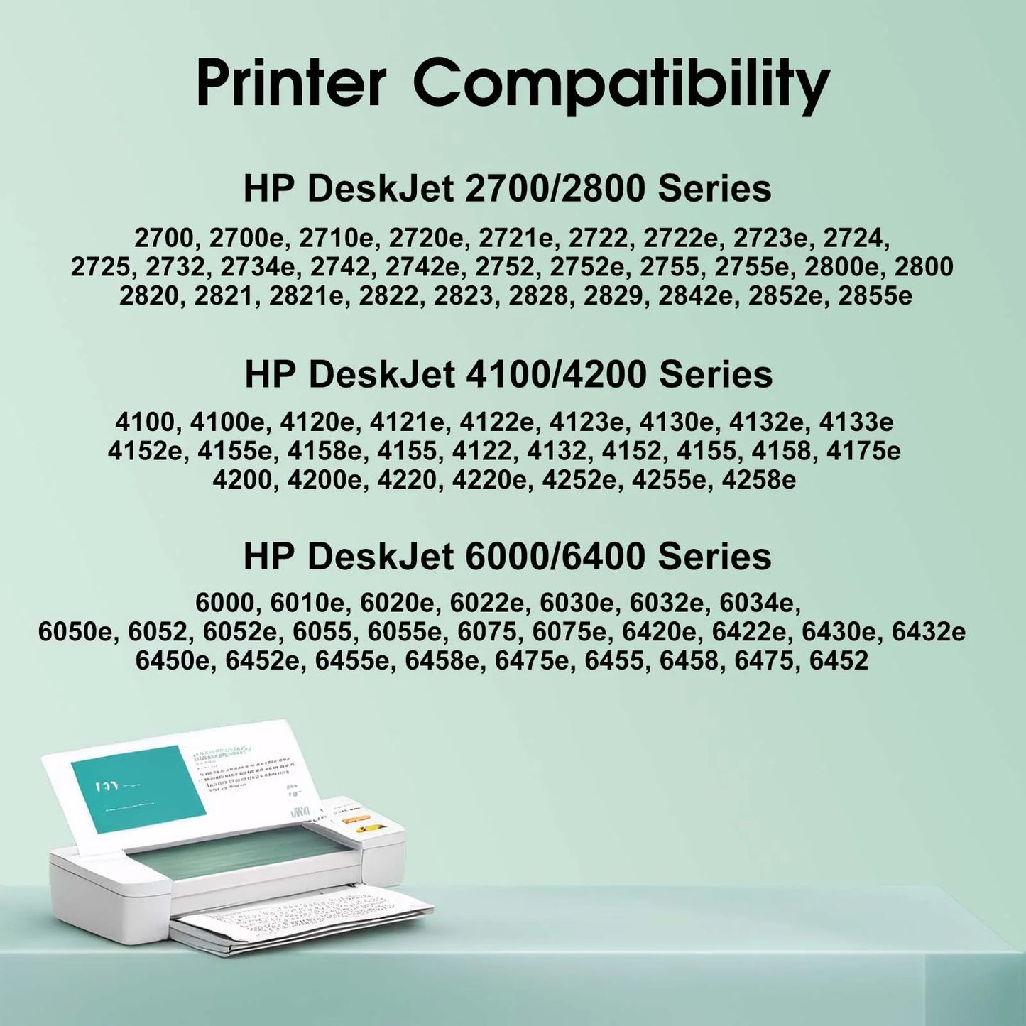 67XL Ink Cartridges for HP 67 67XL ink cartridge for HP Deskjet 2700 2700e 2752 2752e 2755 2755e Envy 6000 6055 6055e 6450 6458 (2 Black, 1 Tri-Color, 3-Pack)