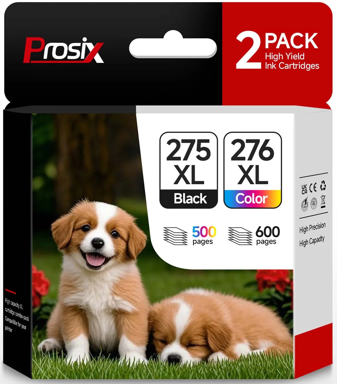 PG-275XL CL-276XL Ink Cartridge Black and Tri-Color 275 275/276 Ink Replacement for Canon TR4720 TS3522 TS3520 Printer - High Yield