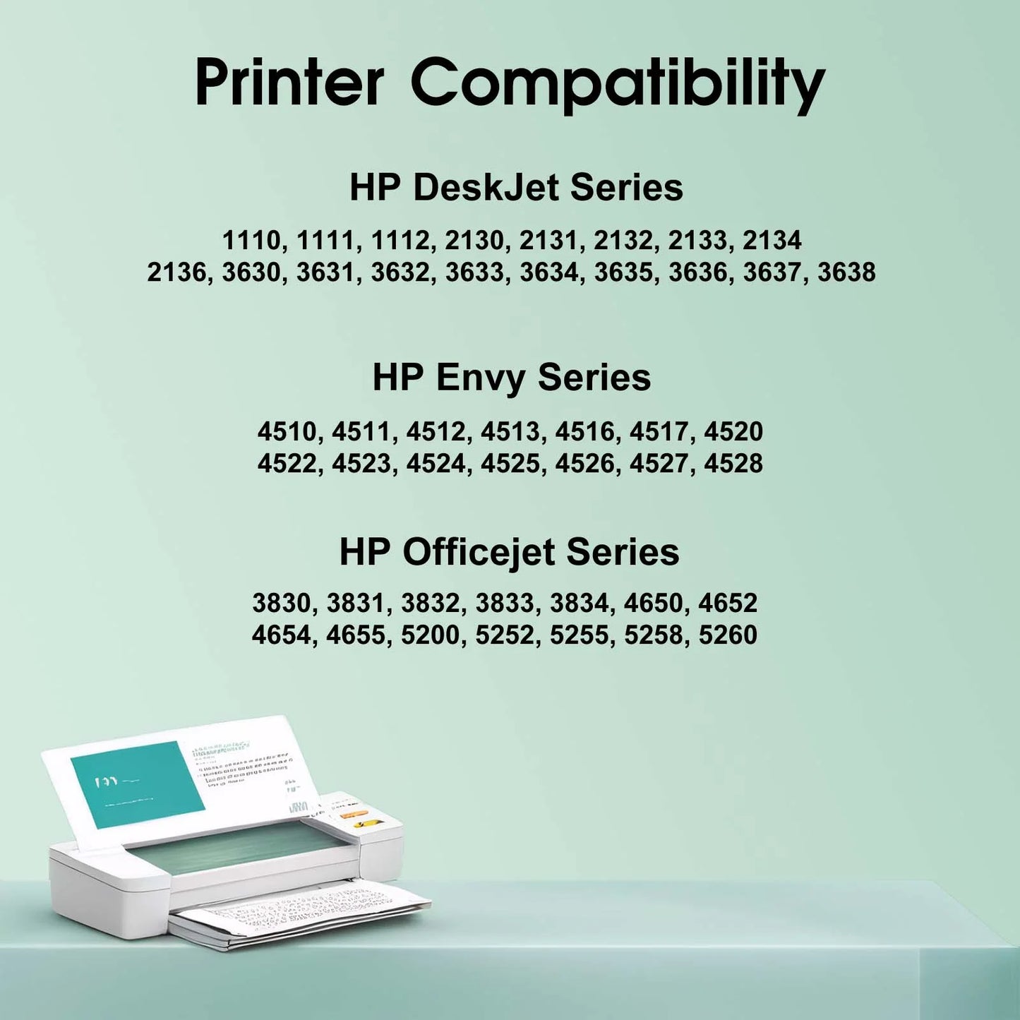 63XL ink cartridges for HP 63 63XL ink cartridge for HP OfficeJet 3830 4650 5255 Envy 4520 4510 4512 DeskJet 1110 2130 3630 (2 Black, 1 Tri-Color, 3-Pack)