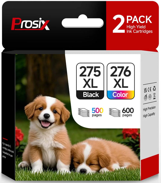 PG-275XL CL-276XL Ink Cartridge Black and Tri-Color 275 275/276 Ink Replacement for Canon TR4720 TS3522 TS3520 Printer - High Yield